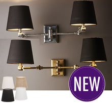 Load image into Gallery viewer, Winchester Wall Sconce  – Silver or Brass with Shade Options
