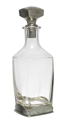 Pewter Square Decanter