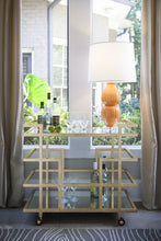 Load image into Gallery viewer, Mirrored Bar Cart – Silver or Gold Leaf
