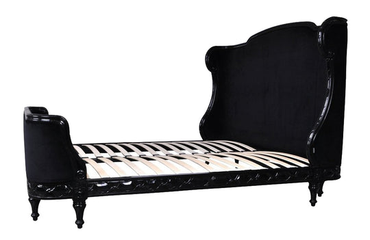Antoinette Black Gloss Bed – Various Sizes