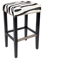 Load image into Gallery viewer, Courtney Oak Bar Stool - Zebra
