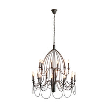 Load image into Gallery viewer, Large Iron Taupe Chandelier
