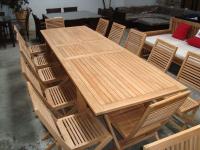 3m Teak Extension Table – Seats up to 12