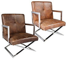 Load image into Gallery viewer, Brazilian Leather Chair – 2 Colour Options
