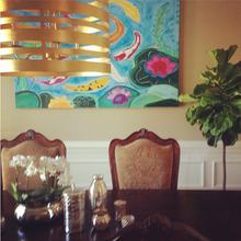 Load image into Gallery viewer, Banded Gold Leaf Pendant – Last Few
