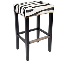 Load image into Gallery viewer, Courtney Oak Bar Stool - Zebra
