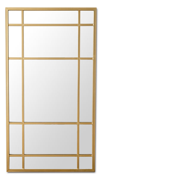 Hamilton 15 Pane Gold Mirror – Large
