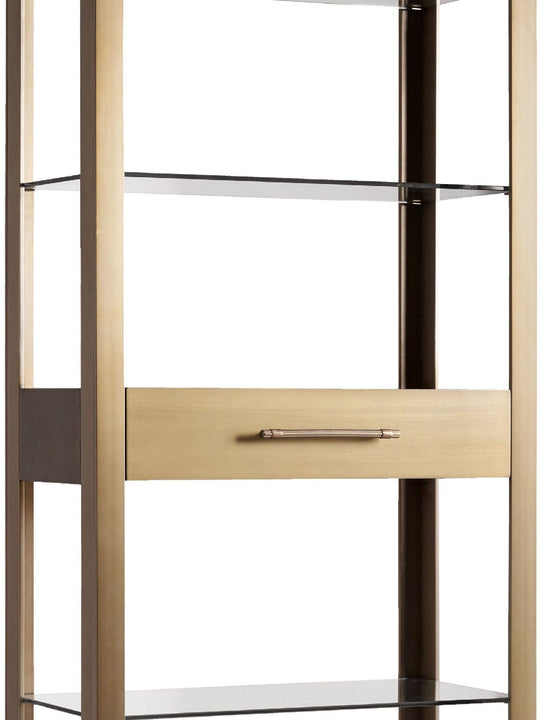Walker Brushed Metal Bookcase