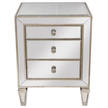 Load image into Gallery viewer, Antique Mirror 3 Drawer Bedside
