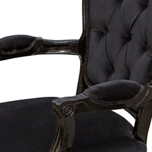 Load image into Gallery viewer, Ebony Tufted Louis Chair
