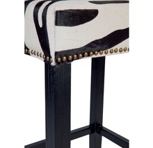 Load image into Gallery viewer, Courtney Oak Bar Stool - Zebra
