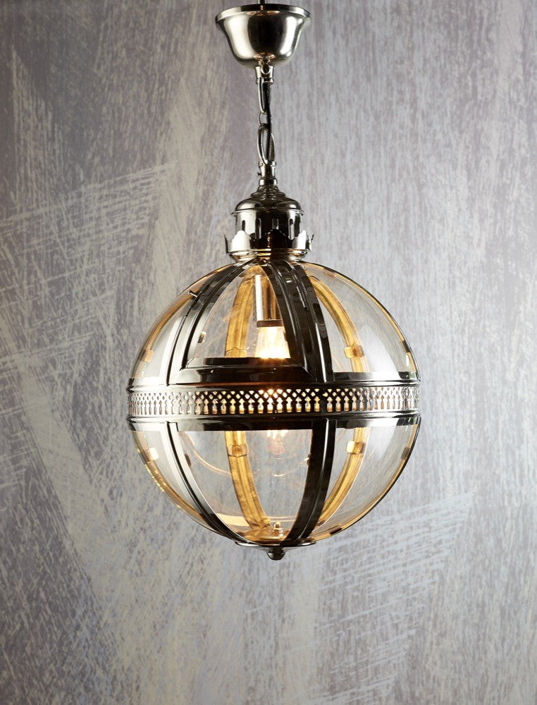 Paxton Pendant Lamp – Nickel or Brass – 3 Size Options – BUY2+ SAVE