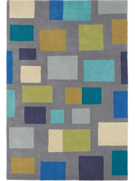 Blocks Wool Rug Blues – Scion