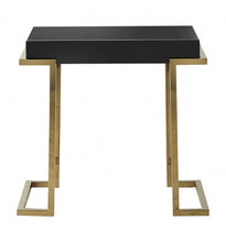 Load image into Gallery viewer, Holloway Black Mirrored Side Table
