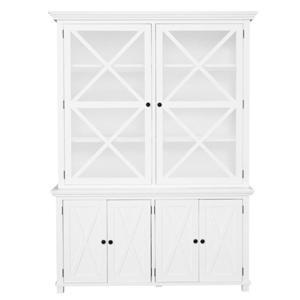 Virginia Tall Glass Door Cabinet – Black or White