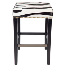 Load image into Gallery viewer, Courtney Oak Bar Stool - Zebra
