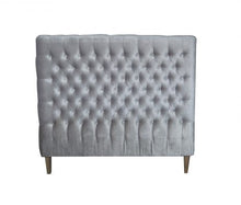 Load image into Gallery viewer, Grey Velvet Bedhead – QS/KS

