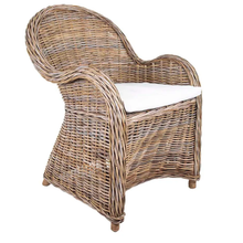 Load image into Gallery viewer, Bahama Wicker Chair with Cushion
