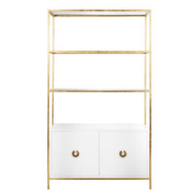 Load image into Gallery viewer, Wyatt Lacquer Cabinet - (Imported) Gold Leaf or Nickel Plated
