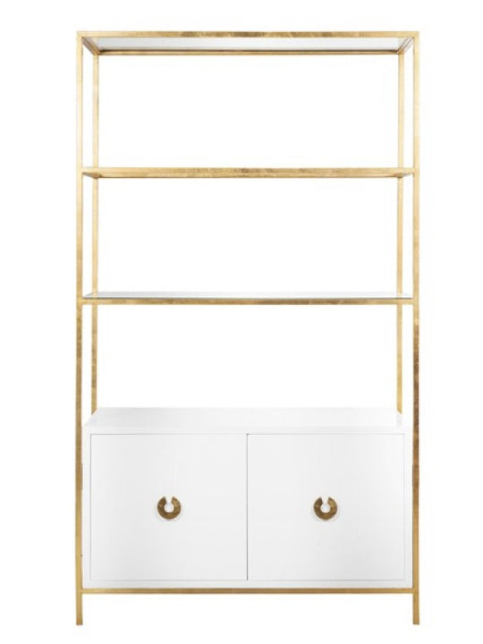 Wyatt Lacquer Cabinet - (Imported) Gold Leaf or Nickel Plated
