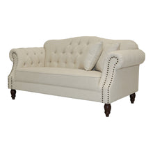Load image into Gallery viewer, Austin Buttoned Sofa Beige – 3 or 2 Seater
