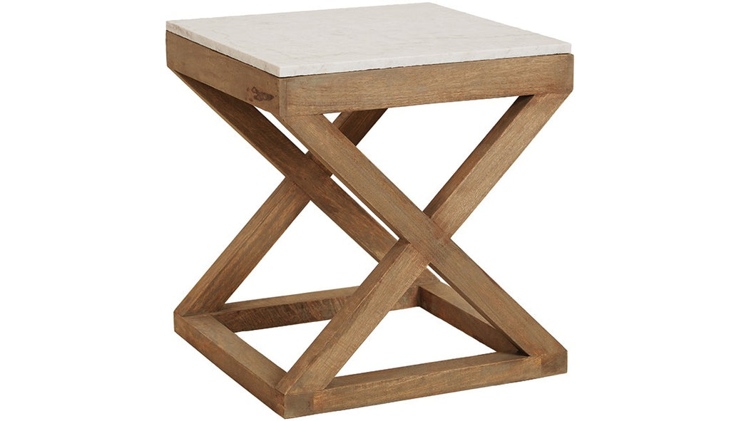 Ashley Marble Top Lamp Table