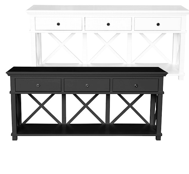 Virginia 3 Drawer Console – Black or White