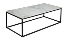 Load image into Gallery viewer, Black Coffee Table with Stone Top
