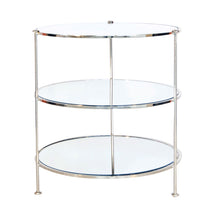 Load image into Gallery viewer, 3 Layer Side Table - Nickel/Gold Leaf
