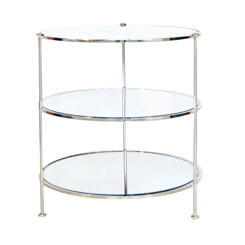 3 Layer Side Table - Nickel/Gold Leaf