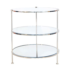 3 Layer Side Table - Nickel/Gold Leaf