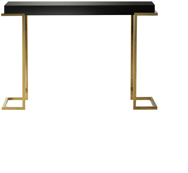 Holloway Black Mirrored Console