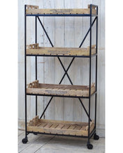 Load image into Gallery viewer, French Industrial Bookcase on Wheels
