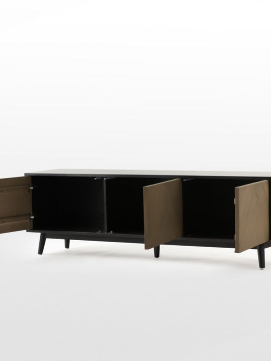Terence Oak Black Sideboard/TV Unit