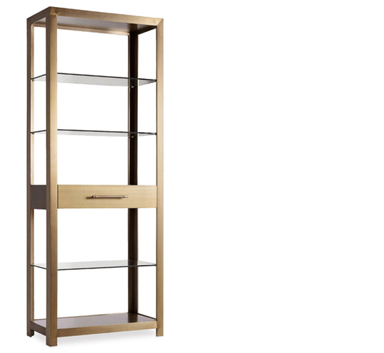 Walker Brushed Metal Bookcase