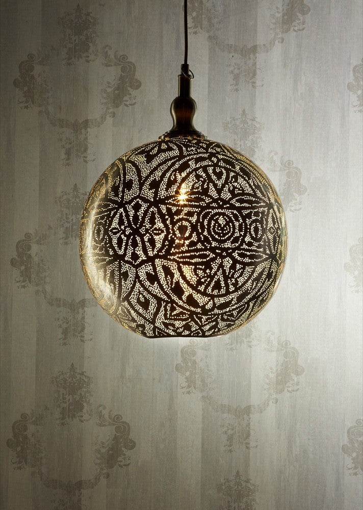 Silver Ball Ceiling Lamp 40cm