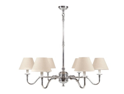 Charlotte 6 Arm Chandelier – Antique Silver