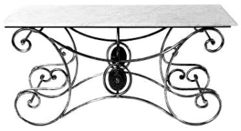 French Style Console (Marble or Glass Top options)