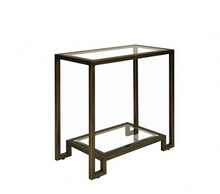 Load image into Gallery viewer, Dominic Nickel Side/Lamp Table - Bronze or Nickel Plated
