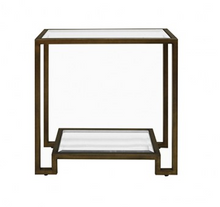 Load image into Gallery viewer, Dominic Nickel Side/Lamp Table - Bronze or Nickel Plated
