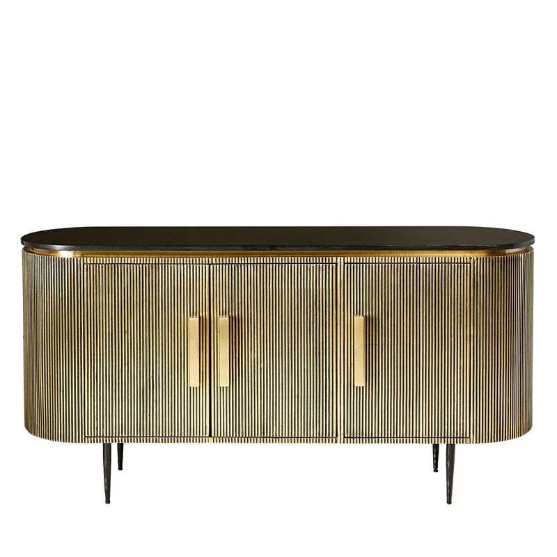 Nora Brass Sideboard – Stone Top