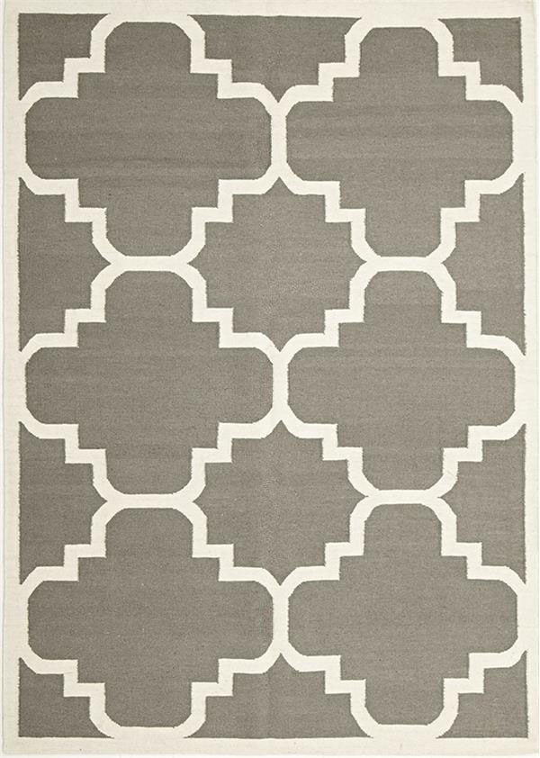 Grey Hand Knotted Wool Kilim