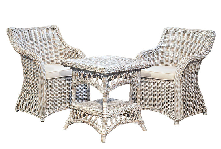 Roman 3 Piece Setting Natural Wicker
